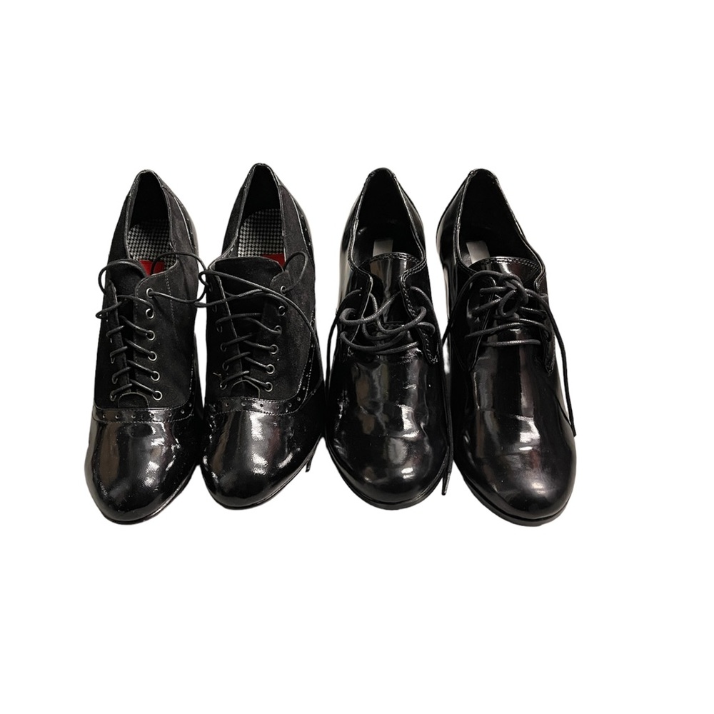 (Not Available) Lot of 2 Lace-Up High Heel Oxfords Size 11